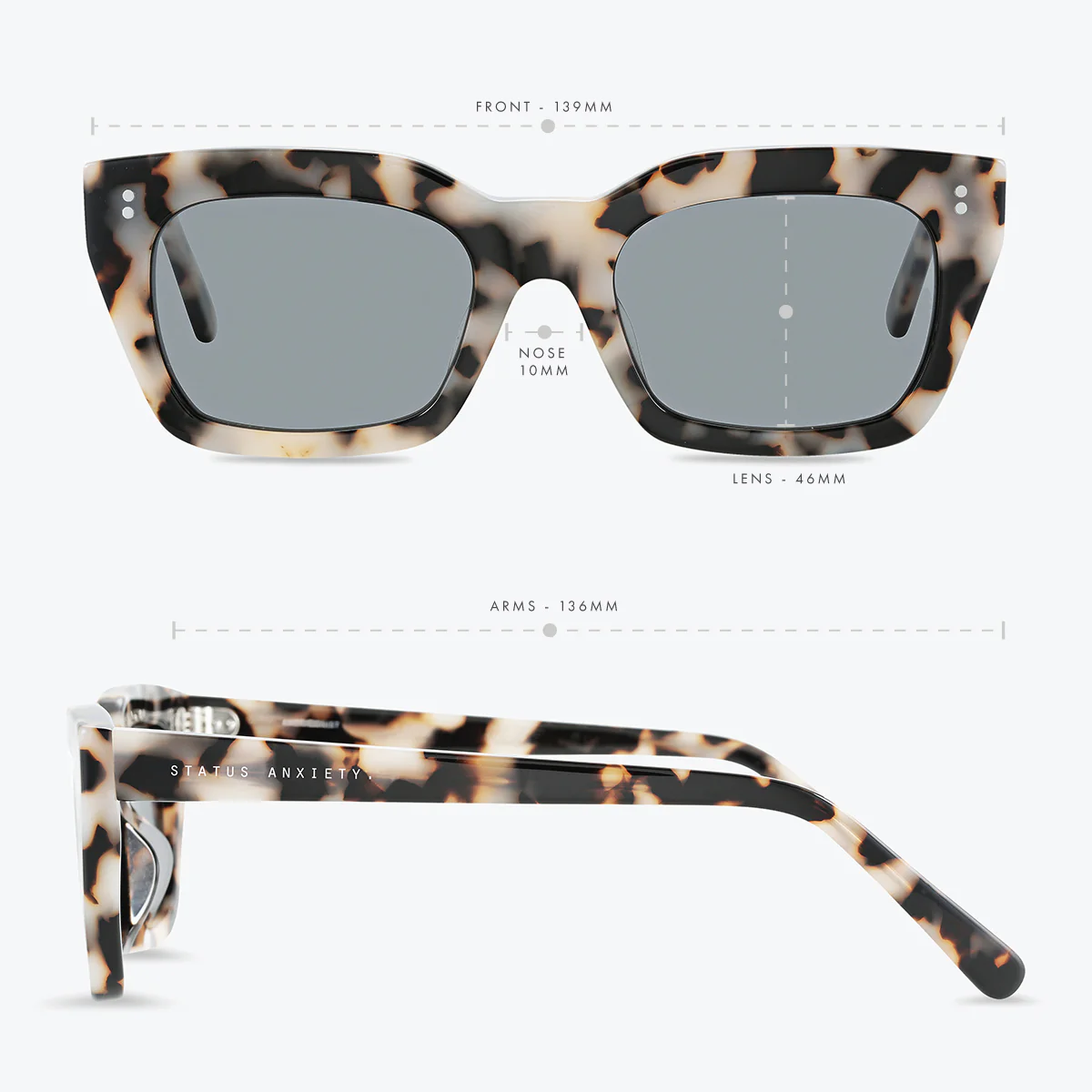 Antagonist Sunglasses - White Tort - Image 6