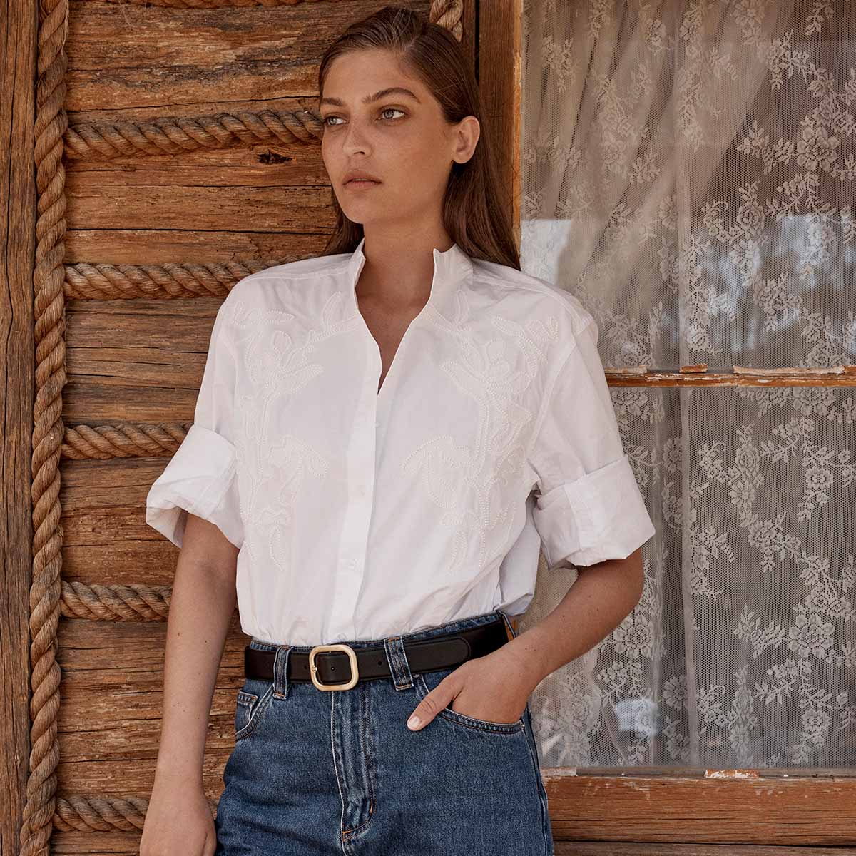 Falling Quiet Belt - Black Nappa/Gold - Image 7