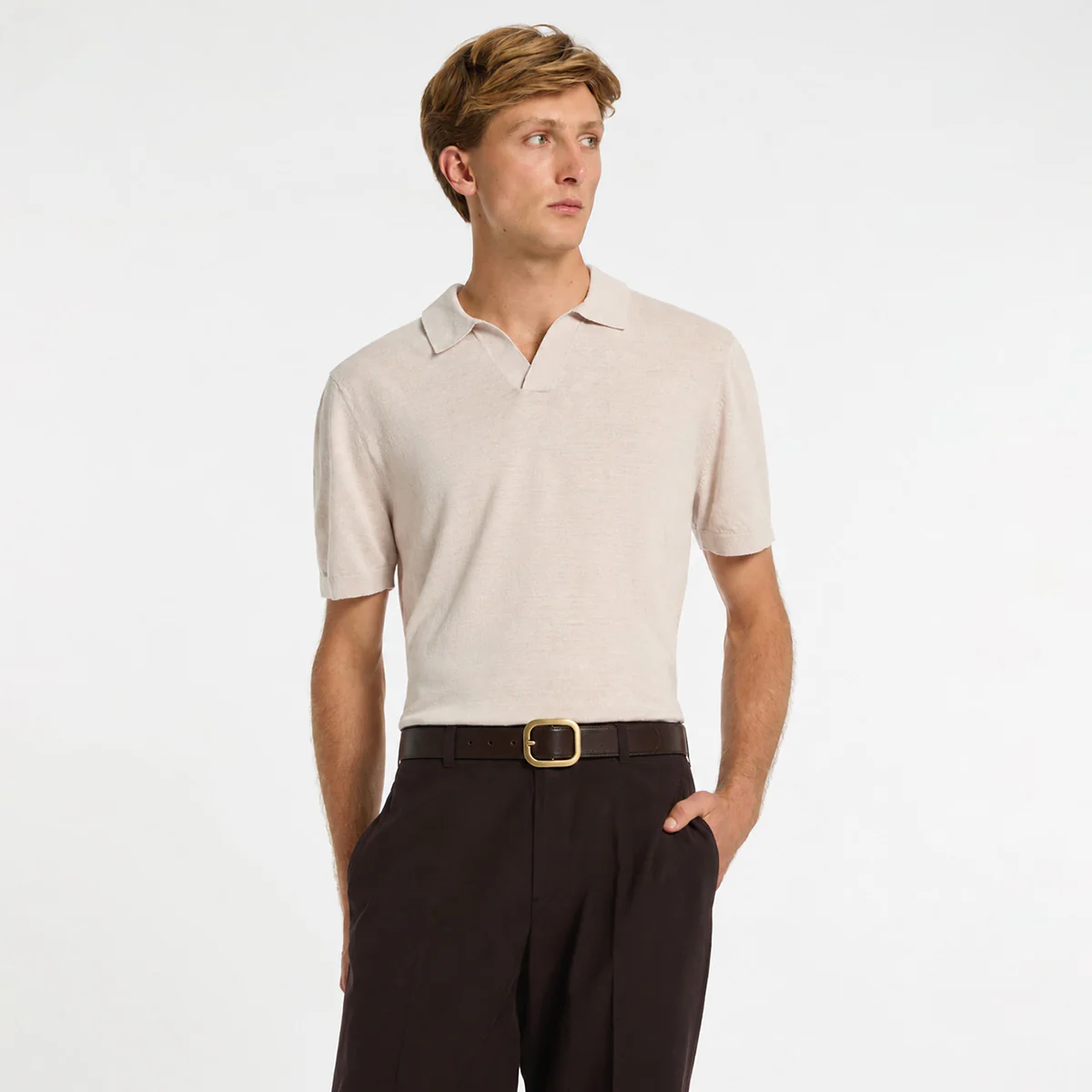 Falling Quiet Belt - Choc Nappa/Gold - Image 11