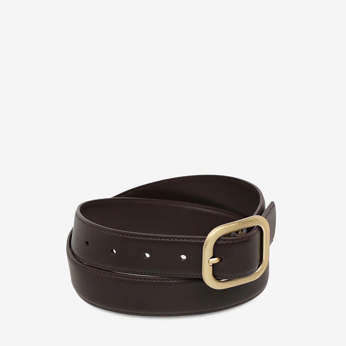 Falling Quiet Belt - Choc Nappa/Gold - Image 3