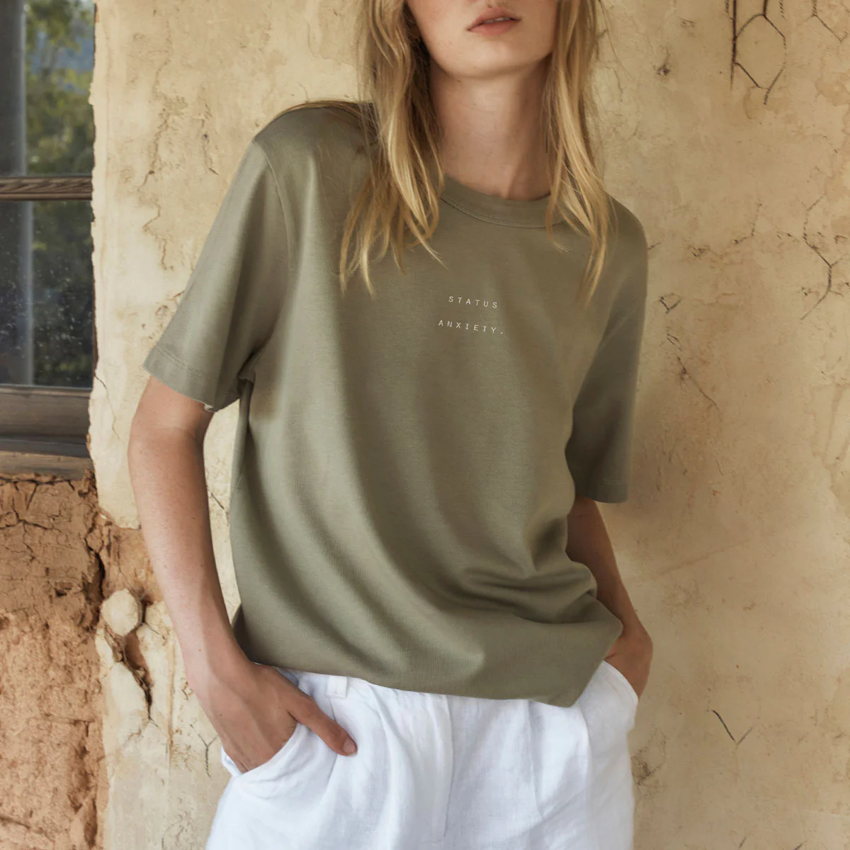 Feels Right Logo - Women's Tee / Washed Sage - Image 4