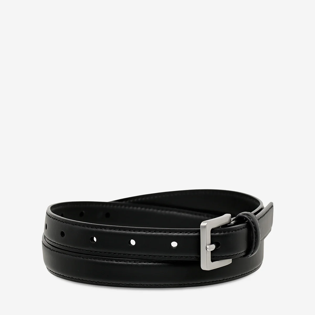 In Your Eyes Belt - Black Nappa/Silver - Image 3