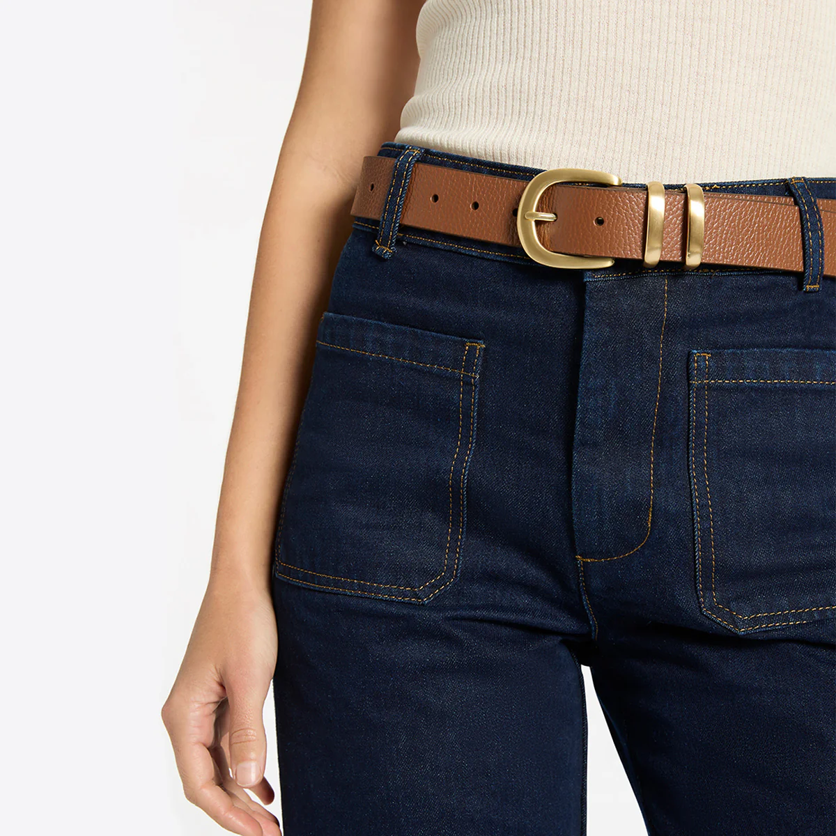 Let It Be Belt - Tan/Gold - Image 2