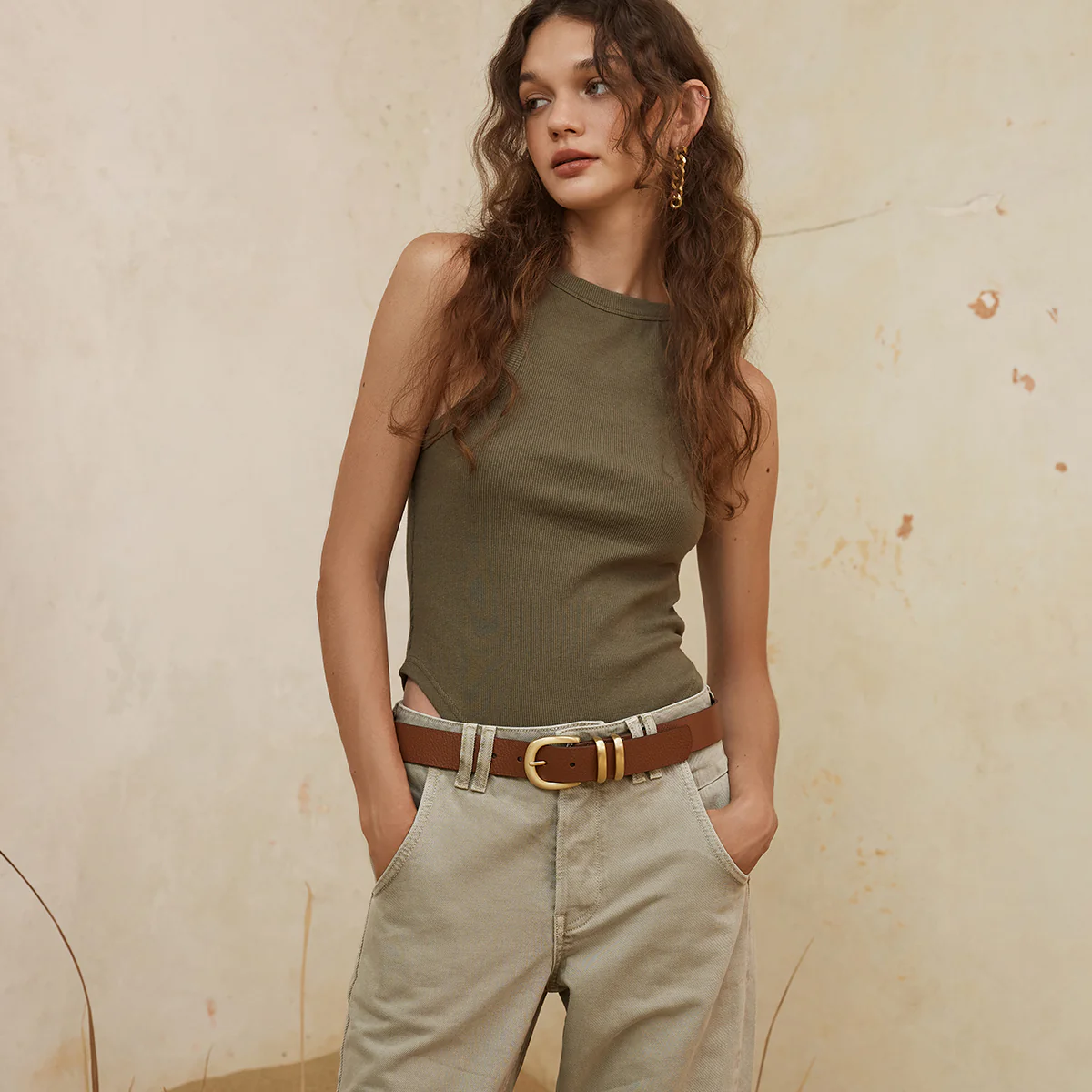Let It Be Belt - Tan/Gold - Image 8
