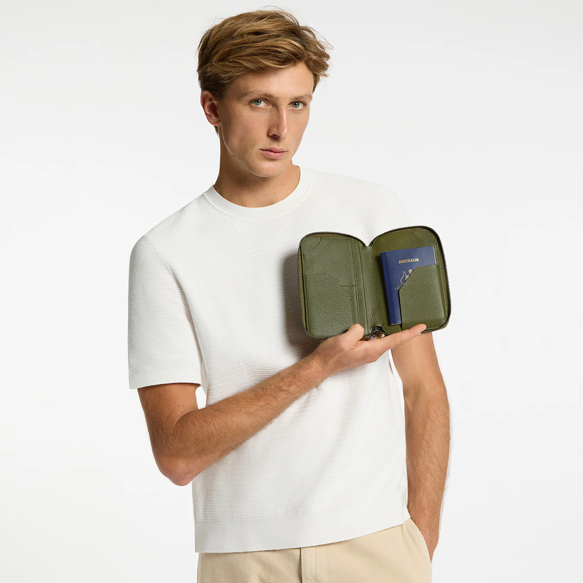 Nowhere To Be Found Passport Wallet - Khaki - Image 7