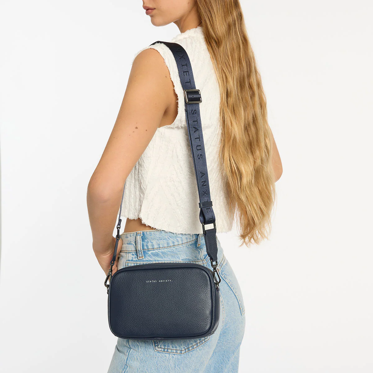 Plunder Bag With Dual Straps - Midnight Blue - Image 9