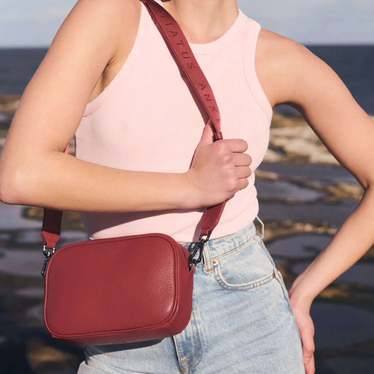 Plunder Bag With Dual Straps - Rouge - Image 8