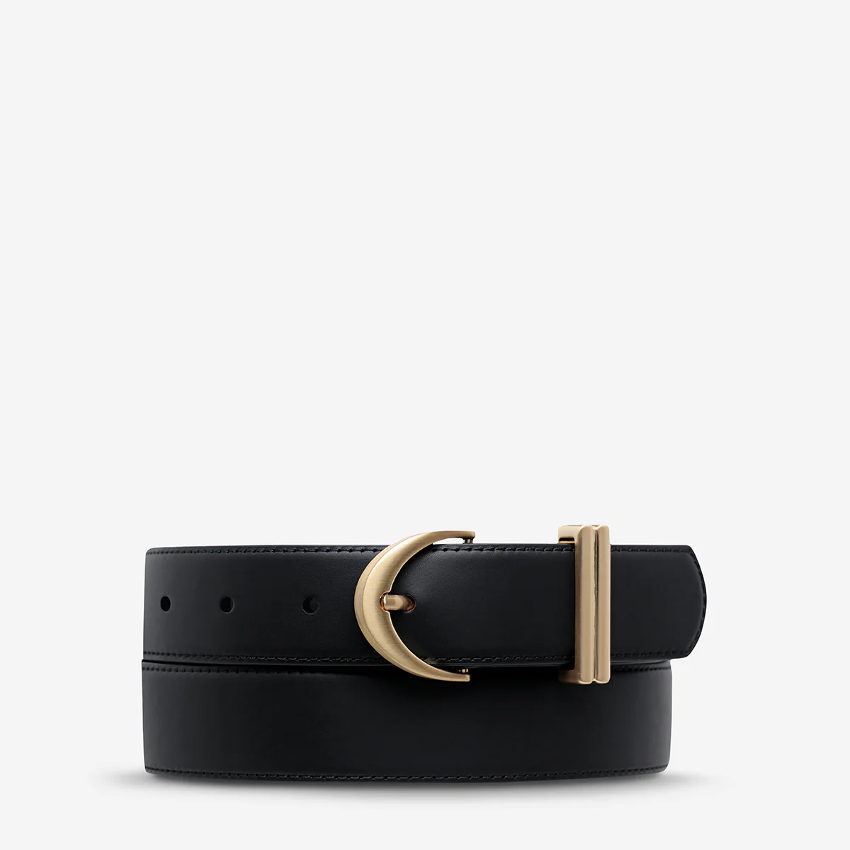 Under Your Spell Belt - Black Nappa/Gold
