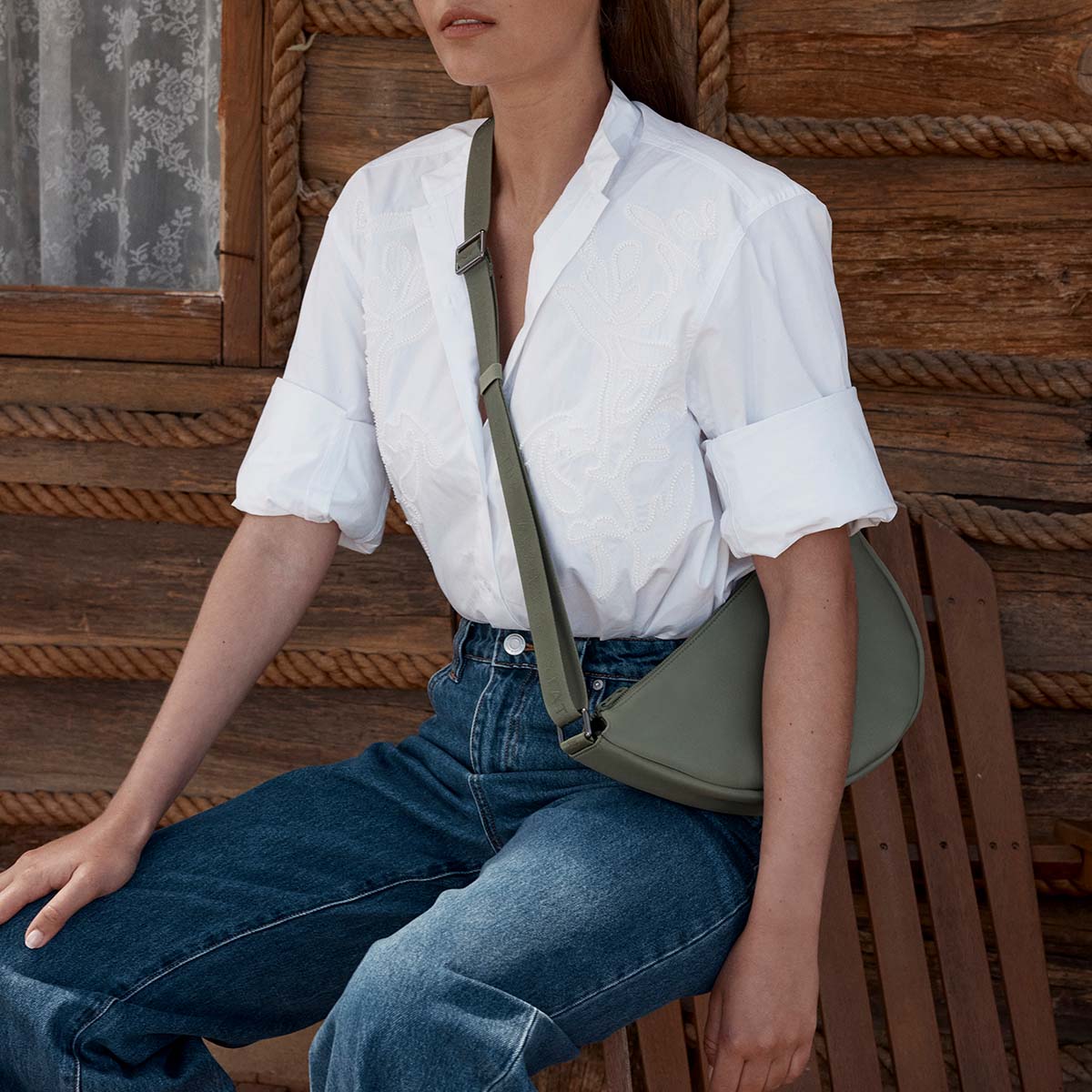 Zuzu Recycled Bag - Olive - Image 13