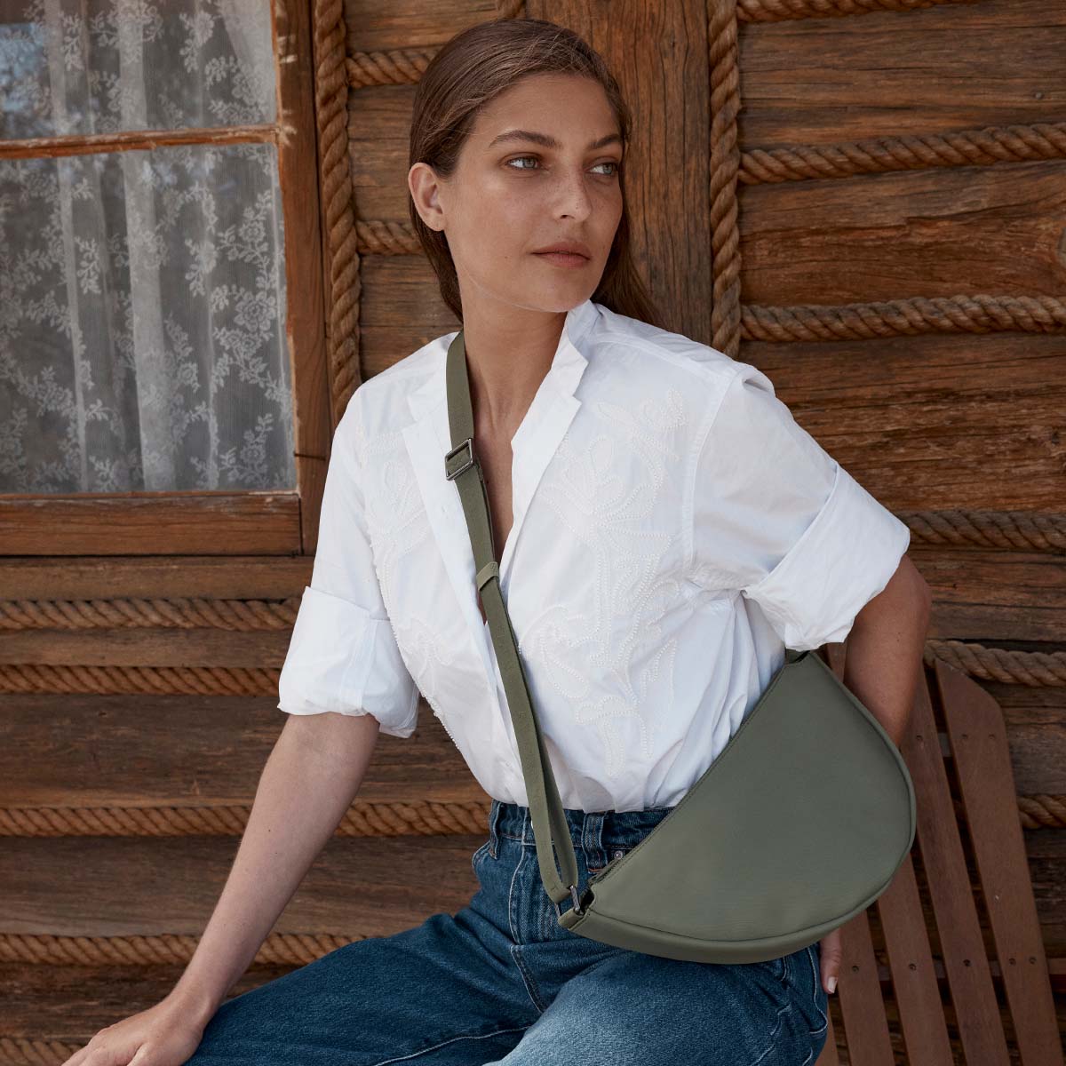 Zuzu Recycled Bag - Olive - Image 9